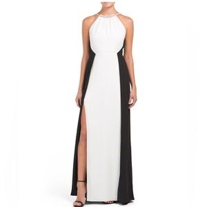 Halston Heritage elegant Black and White Dress size 8